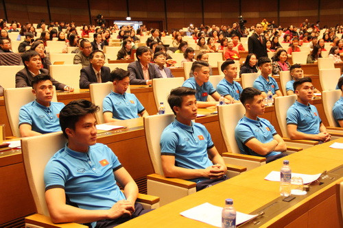 Các cầu thủ U23 Việt Nam tham dự buổi gặp mặt Các cầu thủ U23 Việt Nam tham dự buổi gặp mặt