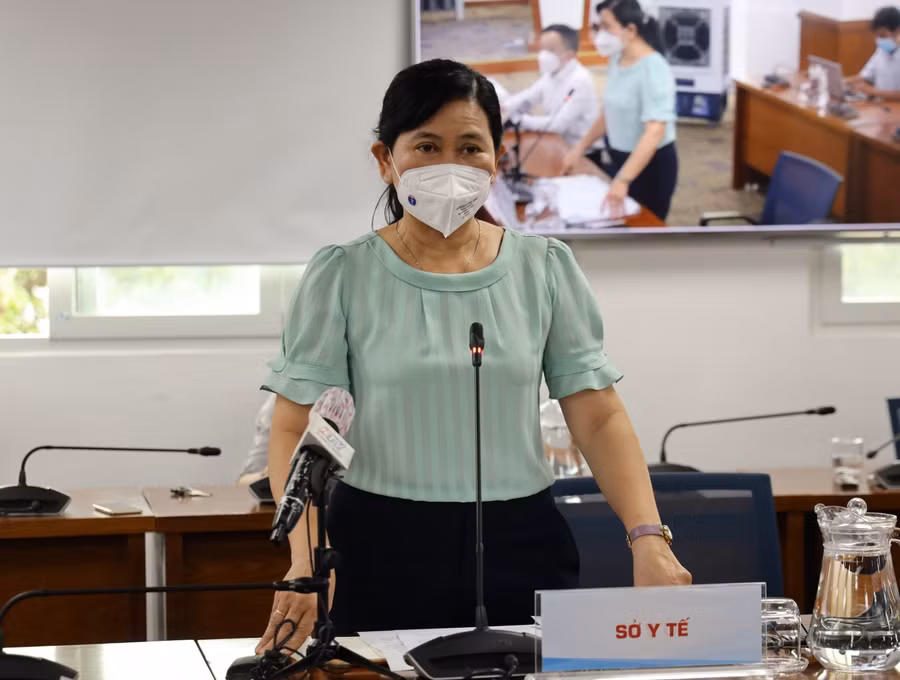 Bà Nguyễn Thị Huỳnh Mai - Chánh Văn phòng Sở Y tế thành phố Hồ Chí Minh. Ảnh: Linh Nhi.