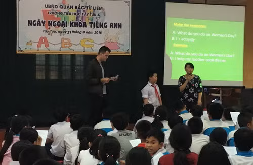 Ngày hội ngoại khóa tiếng Anh của Trường tiểu học Tây Tựu A (Bắc Từ Liêm, Hà Nội)