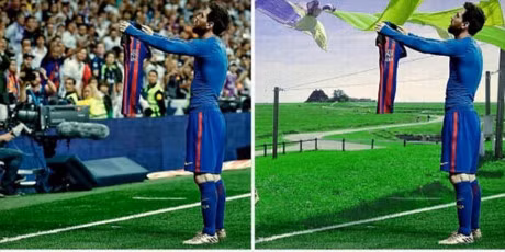 Cuoi lan voi man che anh Messi 