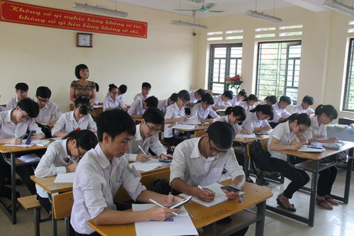 Một lớp học ôn tại Trường THPT Số 1 TP Lào Cai Một lớp học ôn tại Trường THPT Số 1 TP Lào Cai