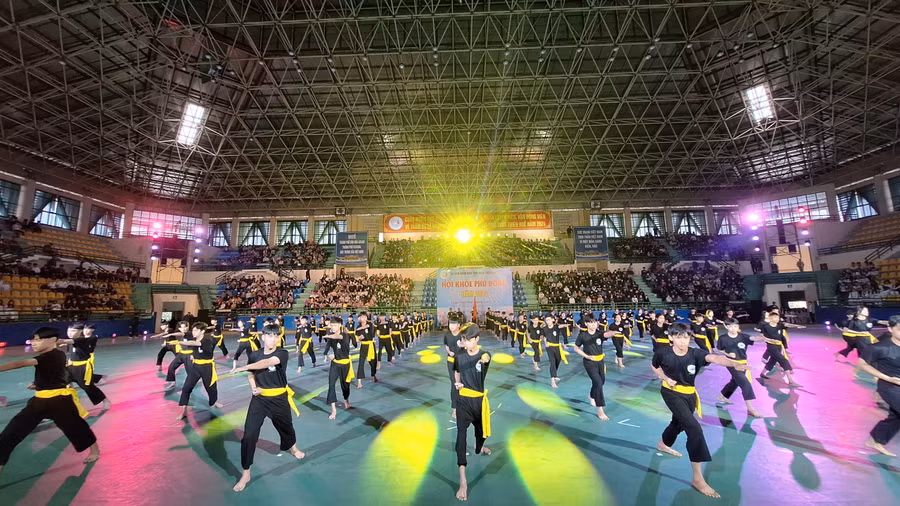 Đồng diễn võ cổ truyền Việt Nam.