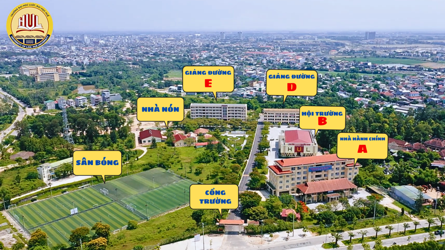 Không gian học tập thoáng đãng, rộng rãi và hiện đại của Trường Đại học Luật, Đại học Huế.