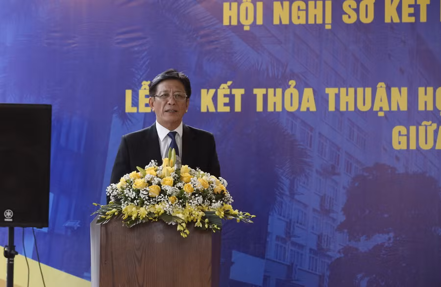 PGS.TS Phạm Duy Hòa - Hiệu trưởng Trường Đại học Xây dựng Hà Nội phát biểu khai mạc.