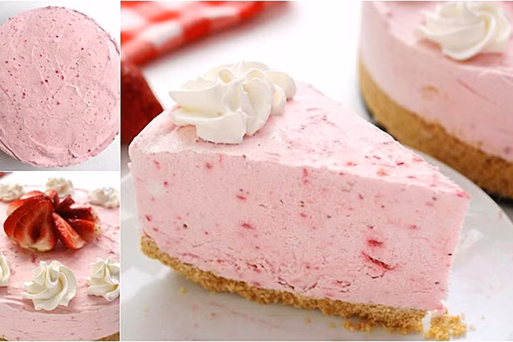 Bánh kem dâu tây siêu mềm mịn chẳng cần lò vẫn rất ngon