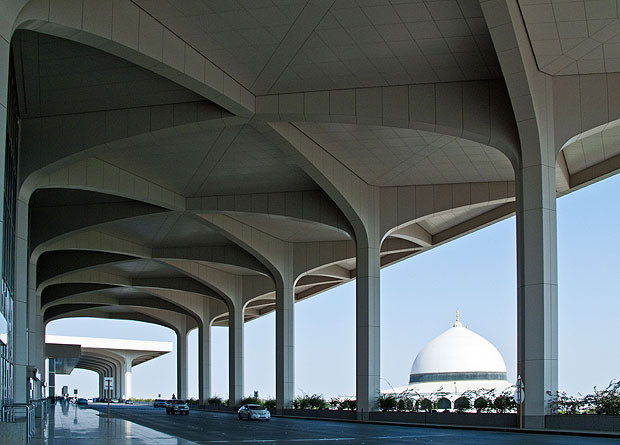 The world’s strangest, weirdest and scariest airports The world’s strangest, weirdest and scariest airports King Fahd International Saudi Arabia Covering about 780 square kilometres of Saudi Arabian desert, King Fahd International is the world’s largest airport – 160 square kilometres larger than the whole of neighbouring Bahrain. The airport’s mosque (pictured) accommodates 2,000 worshippers, and there is a separate terminal for the Saudi Royal Family. 