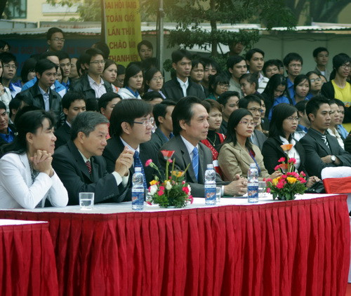 Các đại biểu dự lễ khai mạc "Festival sáng tạo trẻ thủ đô" sáng nay. Ảnh, gdtd.vn