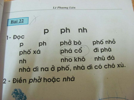 Vở luyện Tiếng Việt, tập 1 có nhiều sai sót