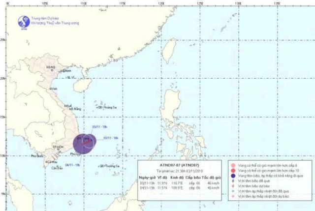 Áp thấp nhiệt đới trên biển Đông