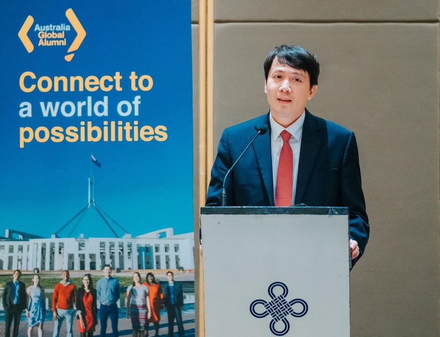 Ông Phạm Quang Hưng - Cục trưởng Cục Hợp tác quốc tế (Bộ GD&amp;ĐT) phát biểu tại sự kiện.