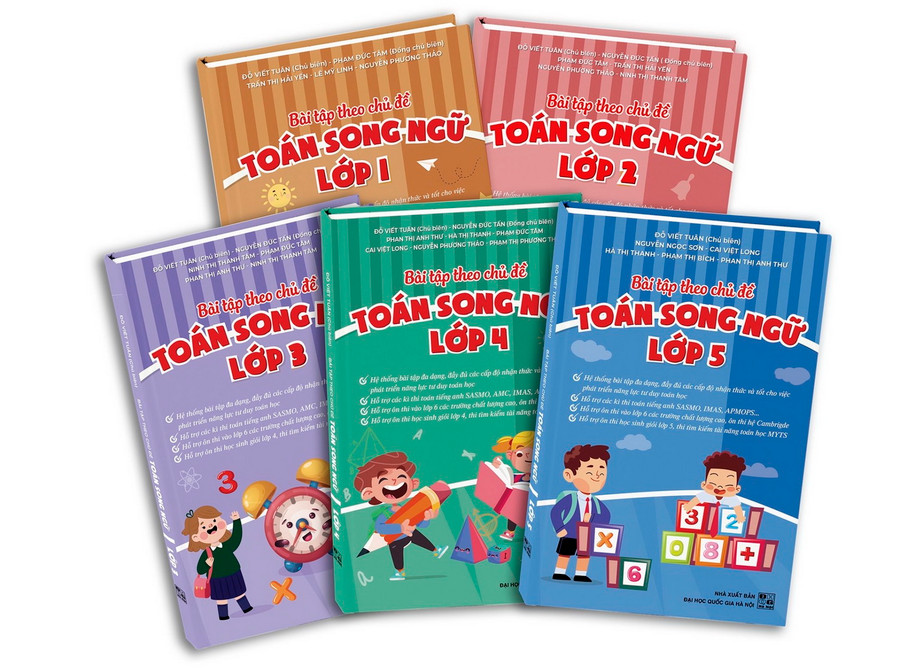 Bộ sách Toán tiếng Anh từ lớp 1 đến lớp 5. Bộ sách Toán tiếng Anh từ lớp 1 đến lớp 5.