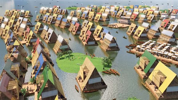 Trường học trên mặt nước dành cho trẻ em nghèo ở Nigeria