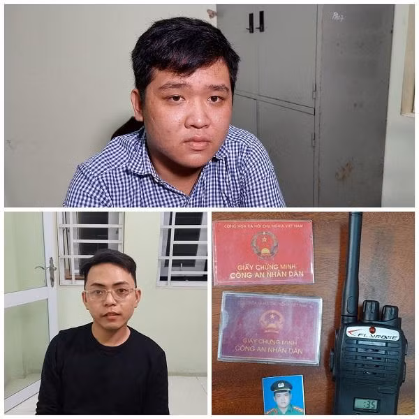 2 đối tượng có hành vi giả danh cảnh sát hình sự.