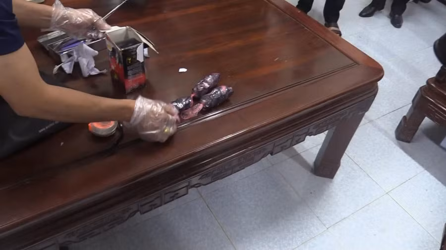 Số ma tuý được cất giấu bên trong quả dứa.