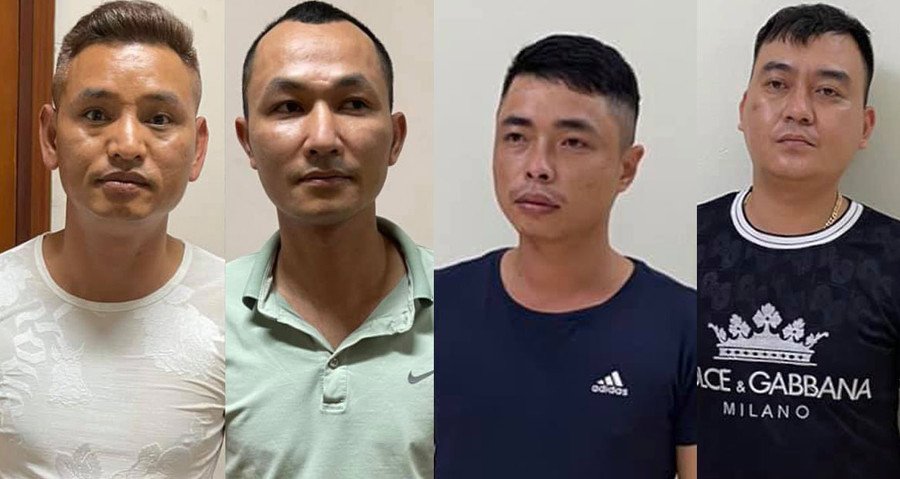 Các đối tượng có hành vi cưỡng đoạt tiền của hành khách bị cơ quan chức năng bắt giữ. Ảnh: Công an Hà Nội.