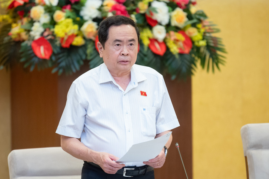 Phó Chủ tịch Thường trực Quốc hội Trần Thanh Mẫn điều hành Phiên họp.