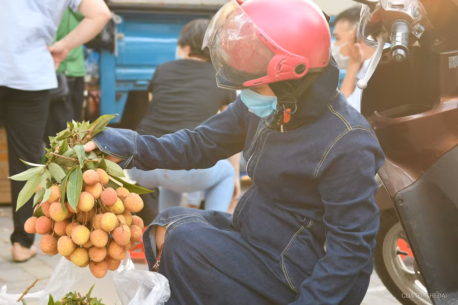 Hàng chục tấn vải thiều Bắc Giang được giải cứu mỗi ngày ở Hà Nội ảnh 7