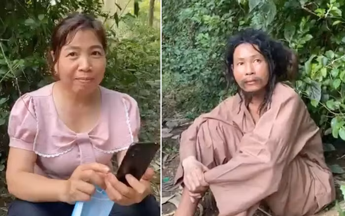 Bà Đinh Thị Cường cùng người chồng gặp lại nhau sau 11 năm xa cách.