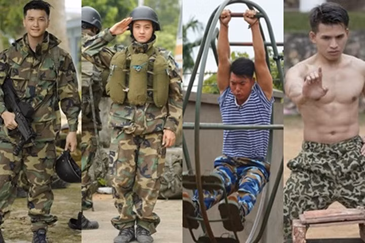 Sao nam Vpop rắn rỏi khi "nhập ngũ"