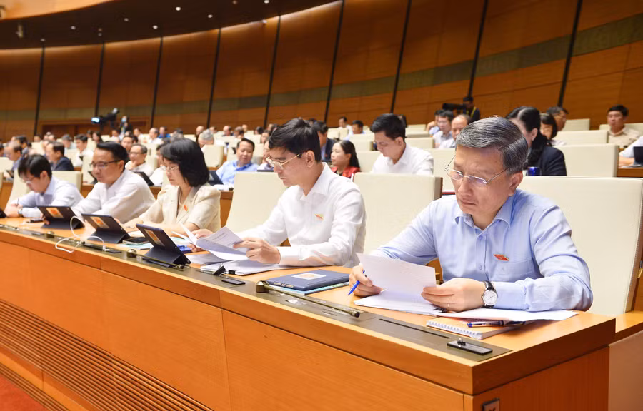 Các đại biểu Quốc hội tham dự phiên làm việc.