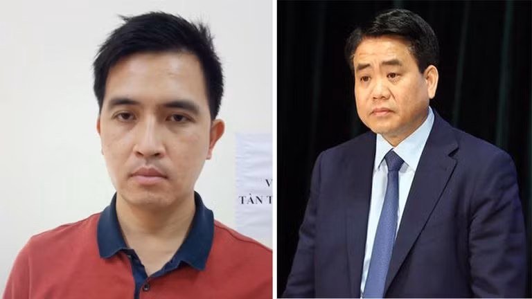 Bị can Nguyễn Trường Giang và Nguyễn Đức Chung.