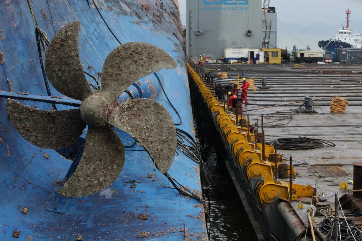 Cận cảnh phà Sewol sau 3 năm chìm sâu ở đáy biển