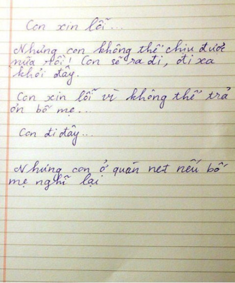 Lời xin lỗi bá đạo của những đứa con - Ảnh 2 Loi xin loi ba dao cua nhung dua con - Anh 2