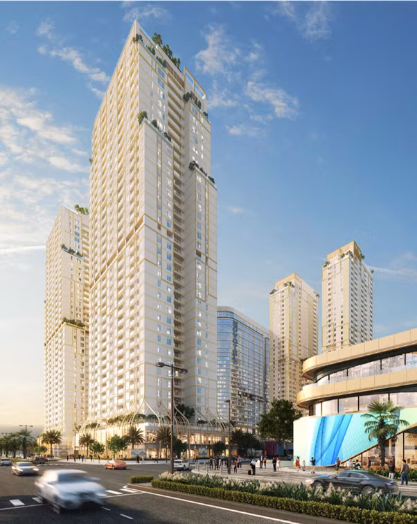 Dự án nằm trên mặt tiền cung đường Võ Nguyên Giáp, gần biển Bảo Ninh.