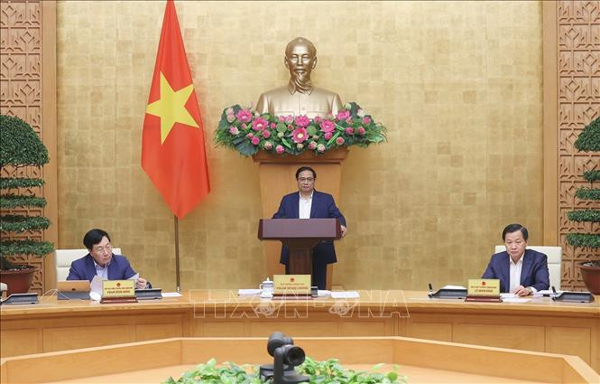 Thủ tướng Phạm Minh Chính chủ trì phiên họp. Ảnh: Dương Giang/TTXVN. Thủ tướng Phạm Minh Chính chủ trì phiên họp. Ảnh: Dương Giang/TTXVN.