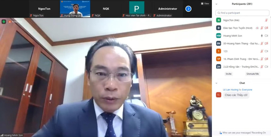 Thứ trưởng Hoàng Minh Sơn phát biểu tại buổi khai mạc tập huấn.