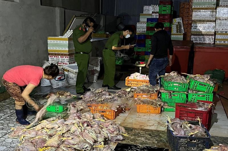 Lực lượng chức năng tiến hành kiểm tra bên trong cơ sở. Lực lượng chức năng tiến hành kiểm tra bên trong cơ sở.