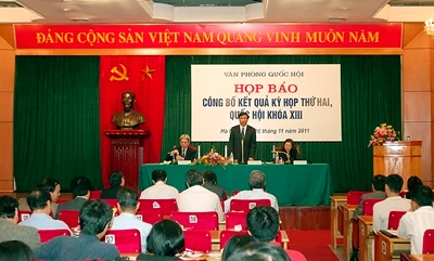 Họp báo công bố kết quả Kỳ họp thứ Hai, QH Khóa XIII