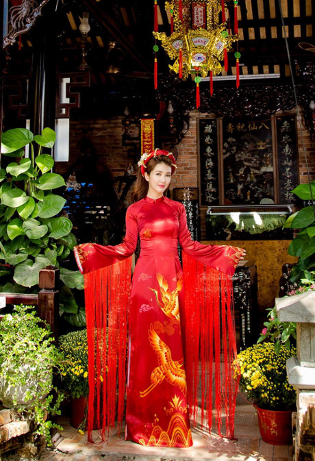 Hot girl Linh Napie e ấp đón xuân - Ảnh 1 Hot girl Linh Napie e ap don xuan - Anh 1