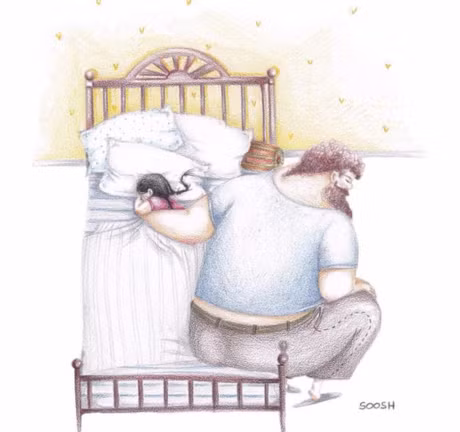 Xuc dong manh voi bo tranh cha va con gai - Anh 10