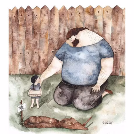 Xuc dong manh voi bo tranh cha va con gai - Anh 6