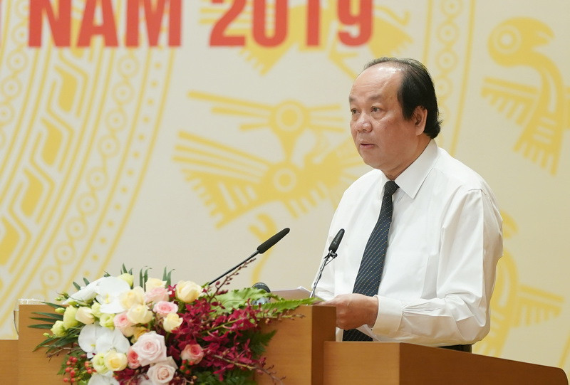 Bộ trưởng Mai Tiến Dũng phát biểu tại phiên họp. Ảnh: VGP