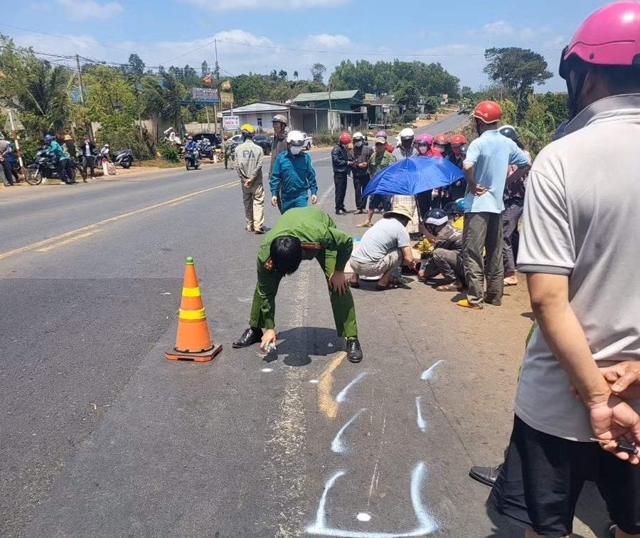 Hiện trường vụ tại nạn (ảnh: VT).