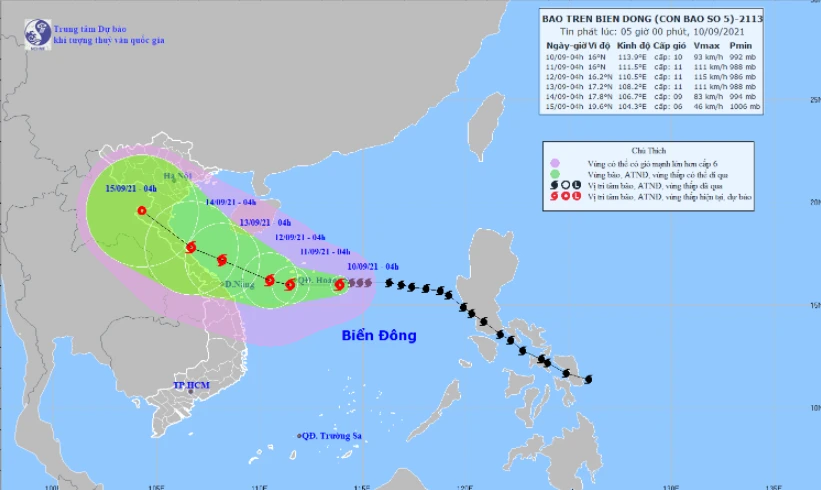 Hình ảnh vệ tinh của cơn bão Conson.