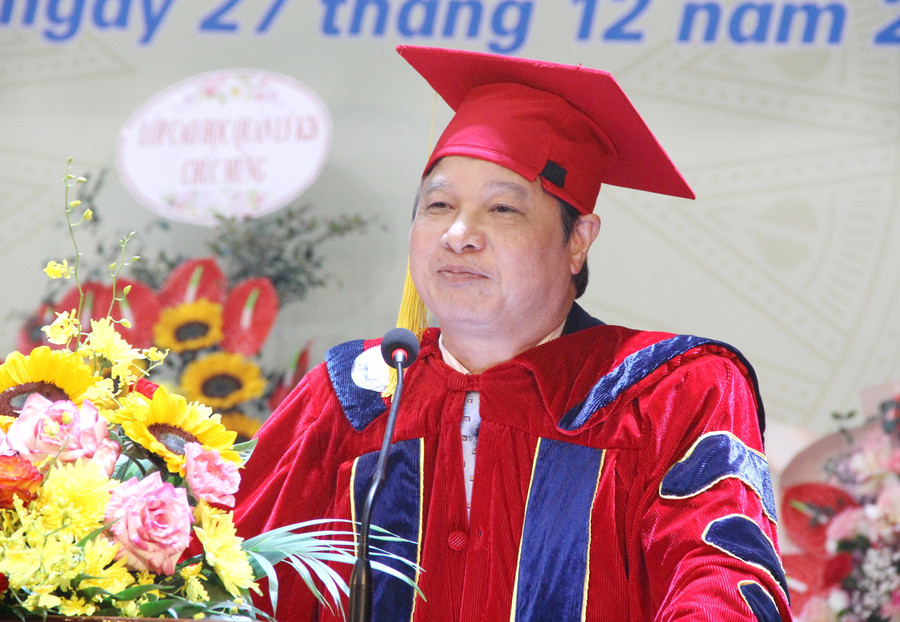 GS.TS Phạm Quang Trung phát biểu tại buổi lễ. GS.TS Phạm Quang Trung phát biểu tại buổi lễ.