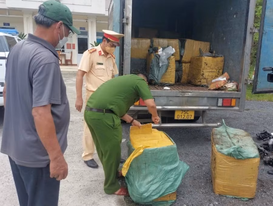 Sản phẩm động vật được đựng trong các thùng xốp.