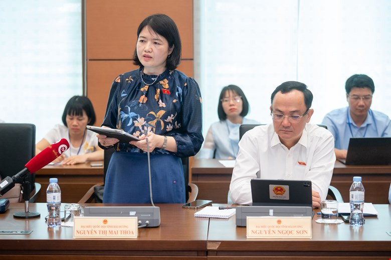 Đại biểu Nguyễn Thị Mai Thoa (đoàn Đại biểu Quốc hội tỉnh Hải Dương). Đại biểu Nguyễn Thị Mai Thoa (đoàn Đại biểu Quốc hội tỉnh Hải Dương).
