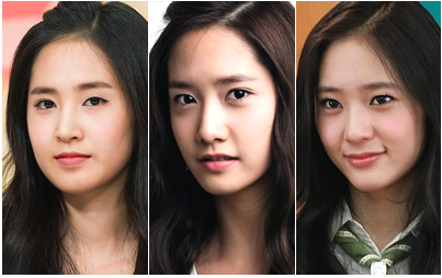 (Từ trái sang) Yuri của SNSD, Yoona của SNSD, và Krystal của ban nhạc f (x) SNSD’s Yuri, SNSD’s Yoona, and f(x)’s Krystal Yuri của SNSD, Yoona của SNSD, và f (x) Krystal