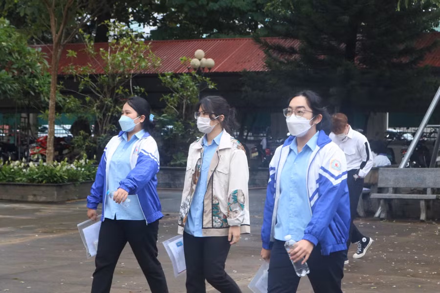 Thí sinh Gia Lai sẵn sàng bước vào môn thi thứ 2.