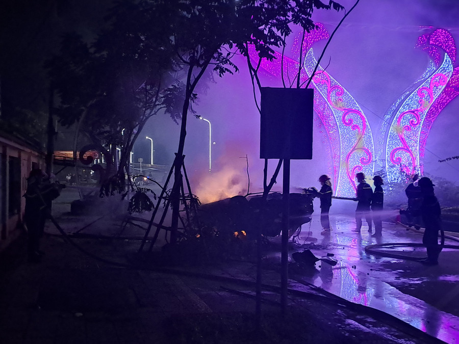 Hiện trường vụ tai nạn.