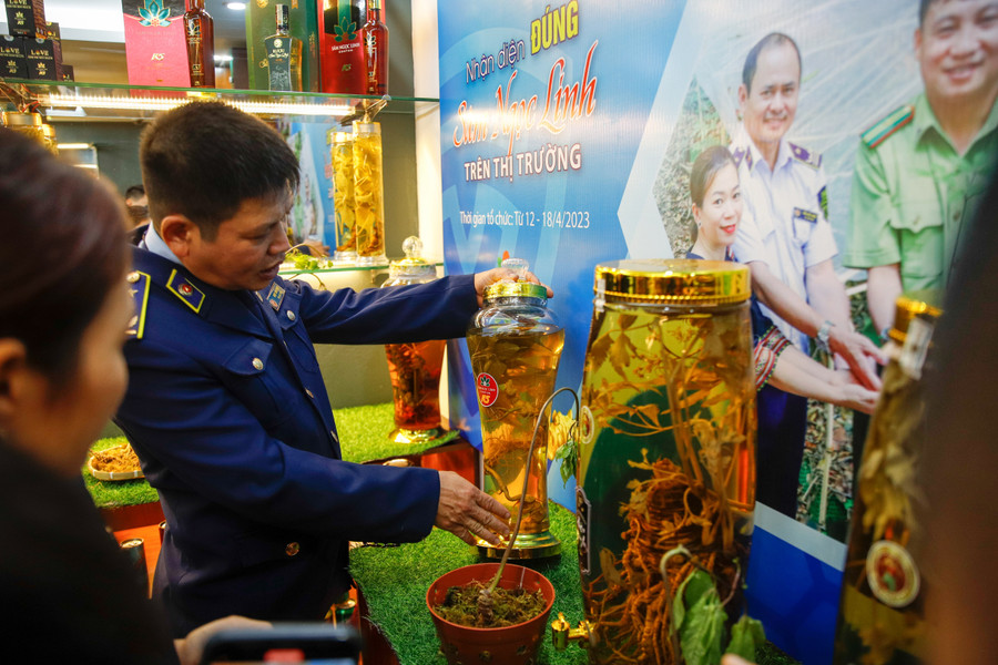 Gian thứ hai sẽ trưng bày giới thiệu các sản phẩm từ sâm như: rượu lá sâm Ngọc Linh; rượu hoa sâm Ngọc Linh… cùng các sản phẩm khác như: trà sâm Ngọc Linh, nước tăng lực sâm Ngọc Linh, tổ yến sâm Ngọc Linh, tổ yến sâm Ngọc Linh K5 Kids, thực phẩm bảo vệ sức khỏe sâm Ngọc Linh, dịch chiết Sâm Ngọc Linh...