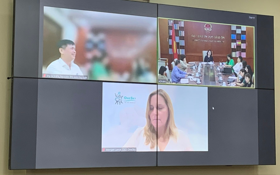 Cuộc họp trực tuyến giữa Bộ GD&ĐT và OneSky tại Mỹ và Việt Nam. Cuộc họp trực tuyến giữa Bộ GD&ĐT và OneSky tại Mỹ và Việt Nam.