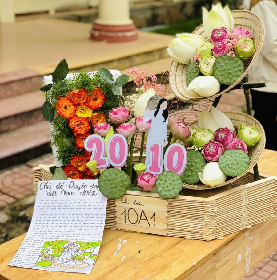 Một tác phẩm đến từ chi đoàn 10A1 - Ảnh: TT Một tác phẩm đến từ chi đoàn 10A1 - Ảnh: TT