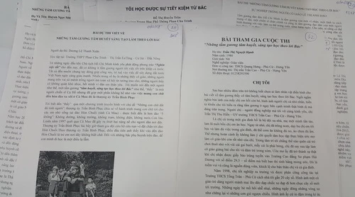 Những tác phẩm tham dự Cuộc thi những tấm gương tâm huyết, sáng tạo học theo lời Bác.