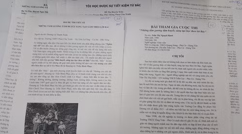 Những tác phẩm tham dự Cuộc thi những tấm gương tâm huyết, sáng tạo học theo lời Bác.