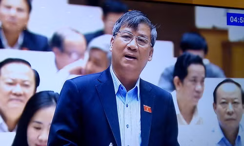 Đại biểu Nguyễn Anh Trí tranh luận tại hội trường